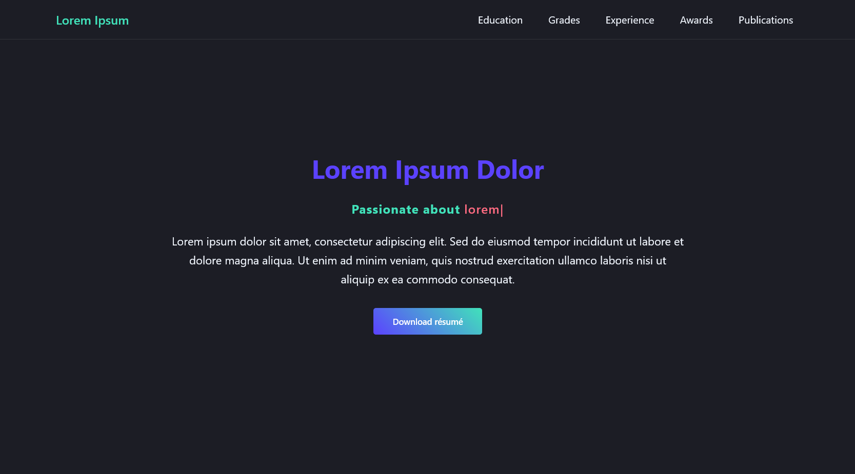 Resume Website